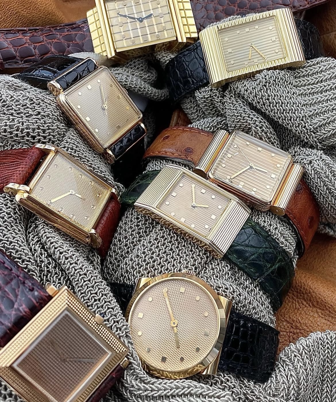 Collection of rare vintage Boucheron watches with gold cases and handcrafted details