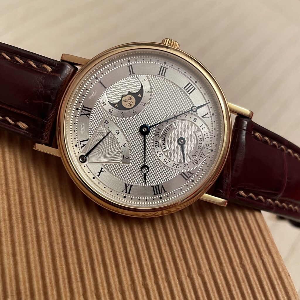 Breguet 3130 moonphase wristwatch designed by famous watchmaker Daniel Roth in 1987